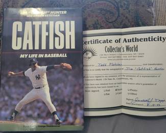 Catfish Hunter Autographed Book $35