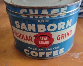 Chase and sandborn coffee tin $15