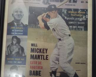 Frame Mickey mantle paper $12
