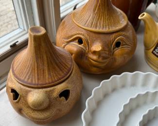 Porcelain Onions with faces