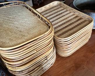 Vintage Bamboo Trays