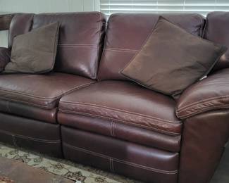 Leather recliner.