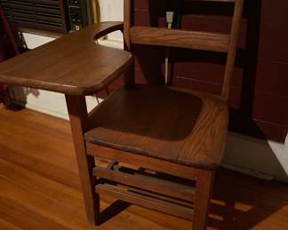 Antique Wood School Desk