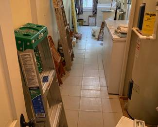 Step Ladders, Potty Chair, Canning Jars, Fishing Rod & Reel, Cooler, Vases, Electric Butter Church, Freezer, Washer / Dryer