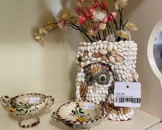 Owl Shell Art Vase