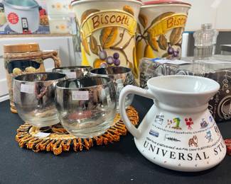 Biscotti Jar, Home Essentials and Beyond Mug Set