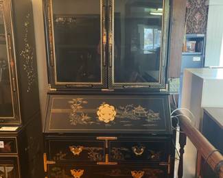 Asian secretary desk hutch