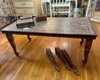 Elephant Legged Inlay Coffee Table