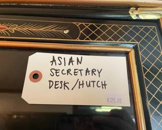 Asian secretary desk hutch
