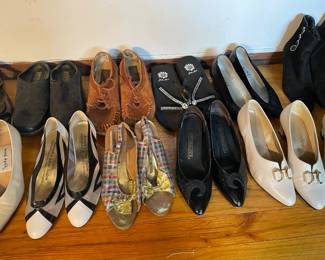Women’s shoes size 6 with brands like Nine West, Ferragamo, Dr. Scholls

