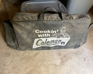 Tool room - Stove inside carrier - Coleman 