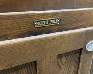 Antique North Pole ice chest 38 x 23 x 17 in