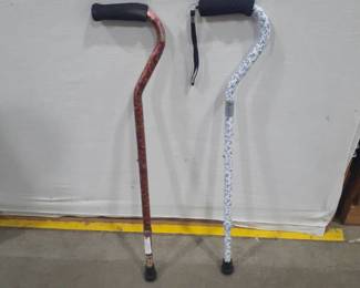 2 Adjustable walking canes