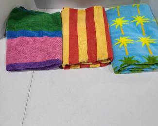 Three beach towels
