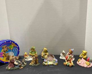 Bear Figurines, including Cherished Teddies, Cheerful Reflections and Boyds Bears and Friends