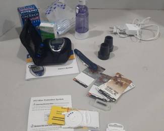 Various health items. One Touch ultra, hearing aid batteries, hearing aid wax protection, cane tips and more