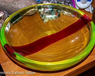 MCM Vaseline Glass Bowl