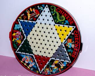 Vintage Metal Chinese Checkers game