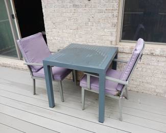 Patio table with two chairs small bistro set