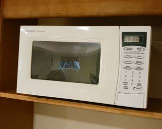 White microwave oven