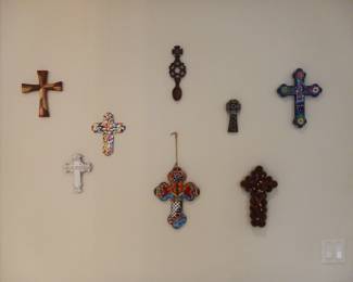 Nice selection of folk art religious crosses
