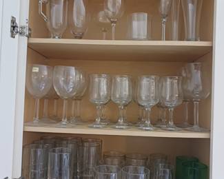 Crystal wine glasses including Tiffany