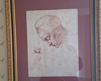 Framed da Vinci print