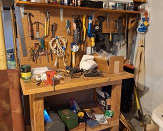 Tools only on and undervthe workbench