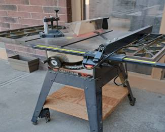 Much tools and related items-shop and outdoor. Sears Craftsman 1 hps. table bench saw