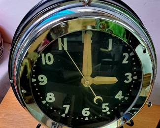Chrome neon wall clock-as is