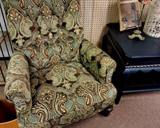 Paisley upholstered chair-like NEW!!