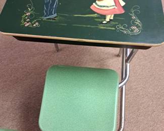 MCM children's school desk w/ painted top 