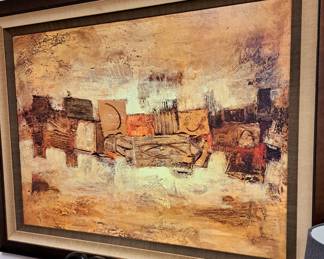 MCM wall artwork.  45" x 57" oil