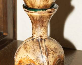 Leather wrapped decanter