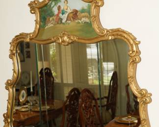 French over mantle wall mirror