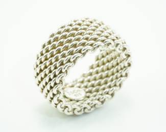 Tiffany & Co. sterling mesh ring