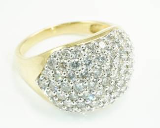 Diamond cluster & 14k ring