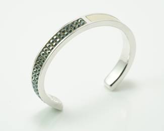 Swarovski crystal & enamel cuff bracelet