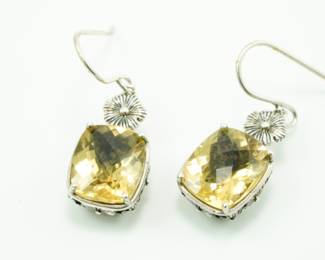 Topaz & sterling earrings