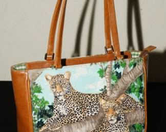 Isabella Fiori leather leopard handbag