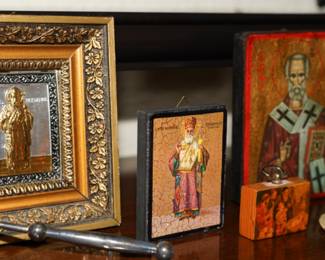 There are several religious icons available throughout the home; many vintage & antique. 