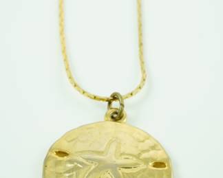 Gold plated starfish pendant & chain