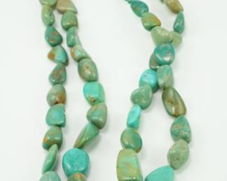 Double strand turquoise necklace