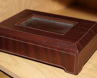 Leather wrapped picture box
