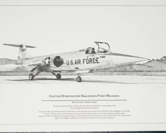 Limited edition USAF Cactus Starfighter etching by Jim Dildine