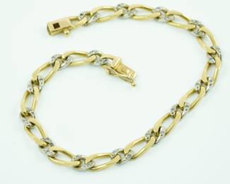 14k yellow & white gold bracelet