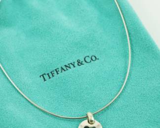 Tiffany & Co. open heart pendant with chain-sterling
