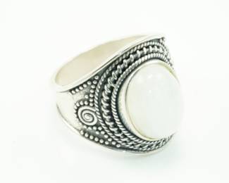 Sterling & pearl ring