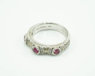 Judith Ripka sterling & ruby ring