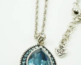 Brighton blue topaz pendant with necklace